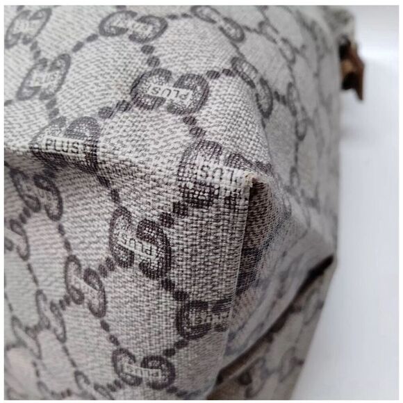 Gucci Plus Vintage Large Tote Bag Brown GG Monogram Web Stripe with COA - Picture 3 of 7